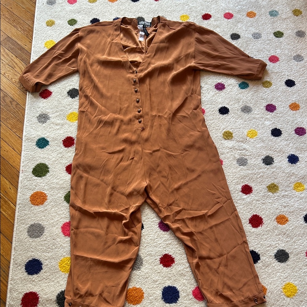 Annabelle Copper Button-Up Top